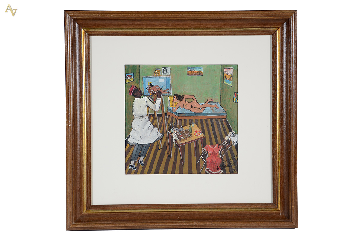 Heitor dos Prazeres (1898-1966), "O pintor e a modelo" - foto 1 de 3