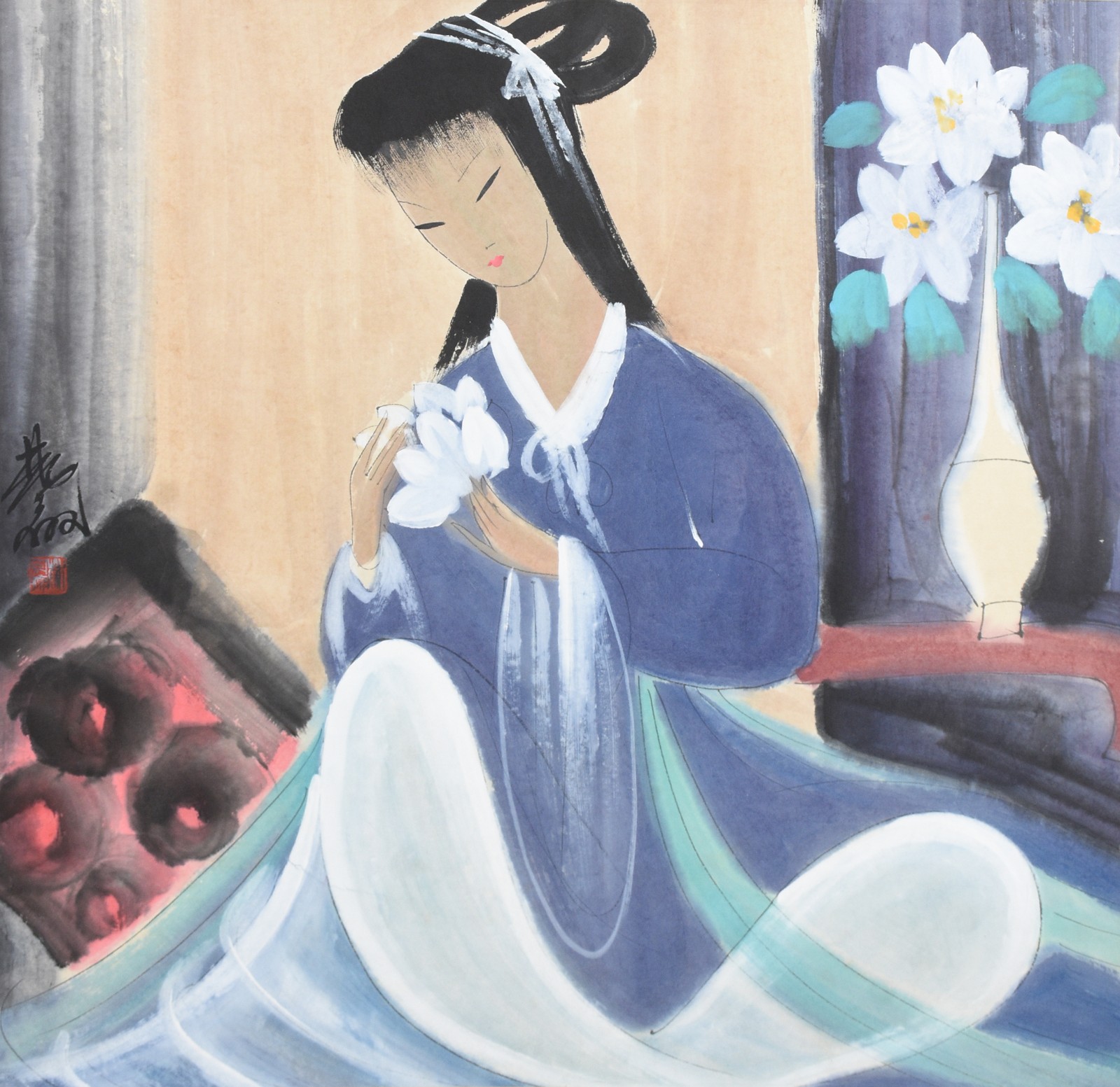 Lin Fengmian (1900-1991), Gueixa - foto 1 de 5