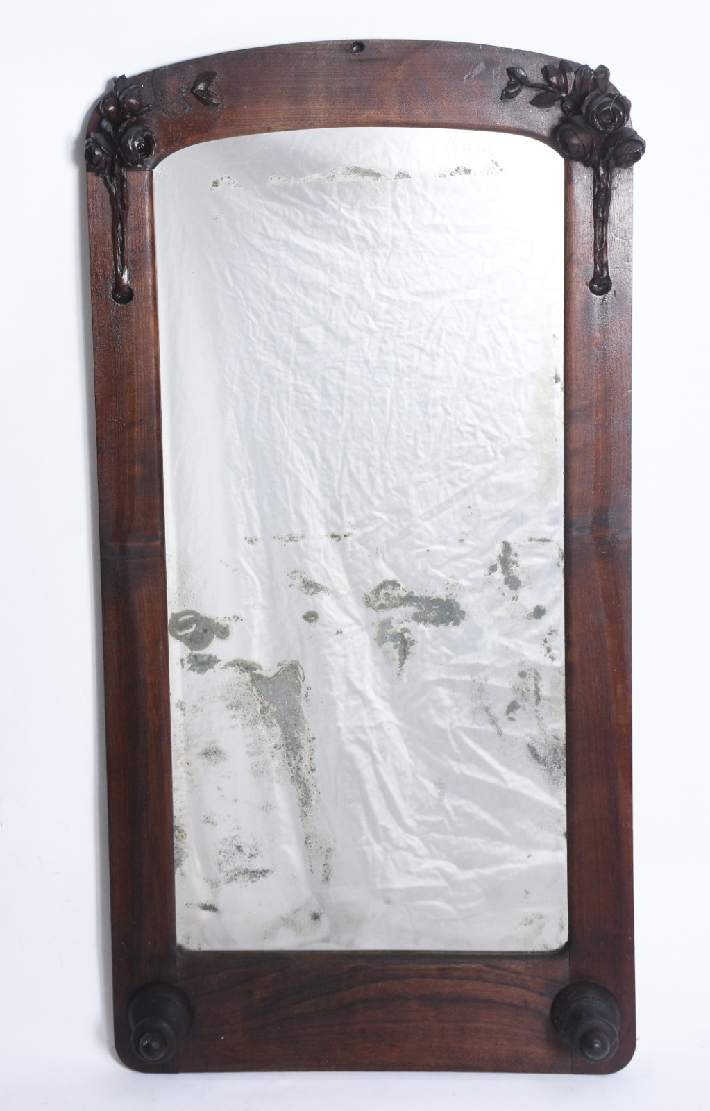 Espelho decorativo de parede com moldura de madeira, flores... - foto 1 de 5