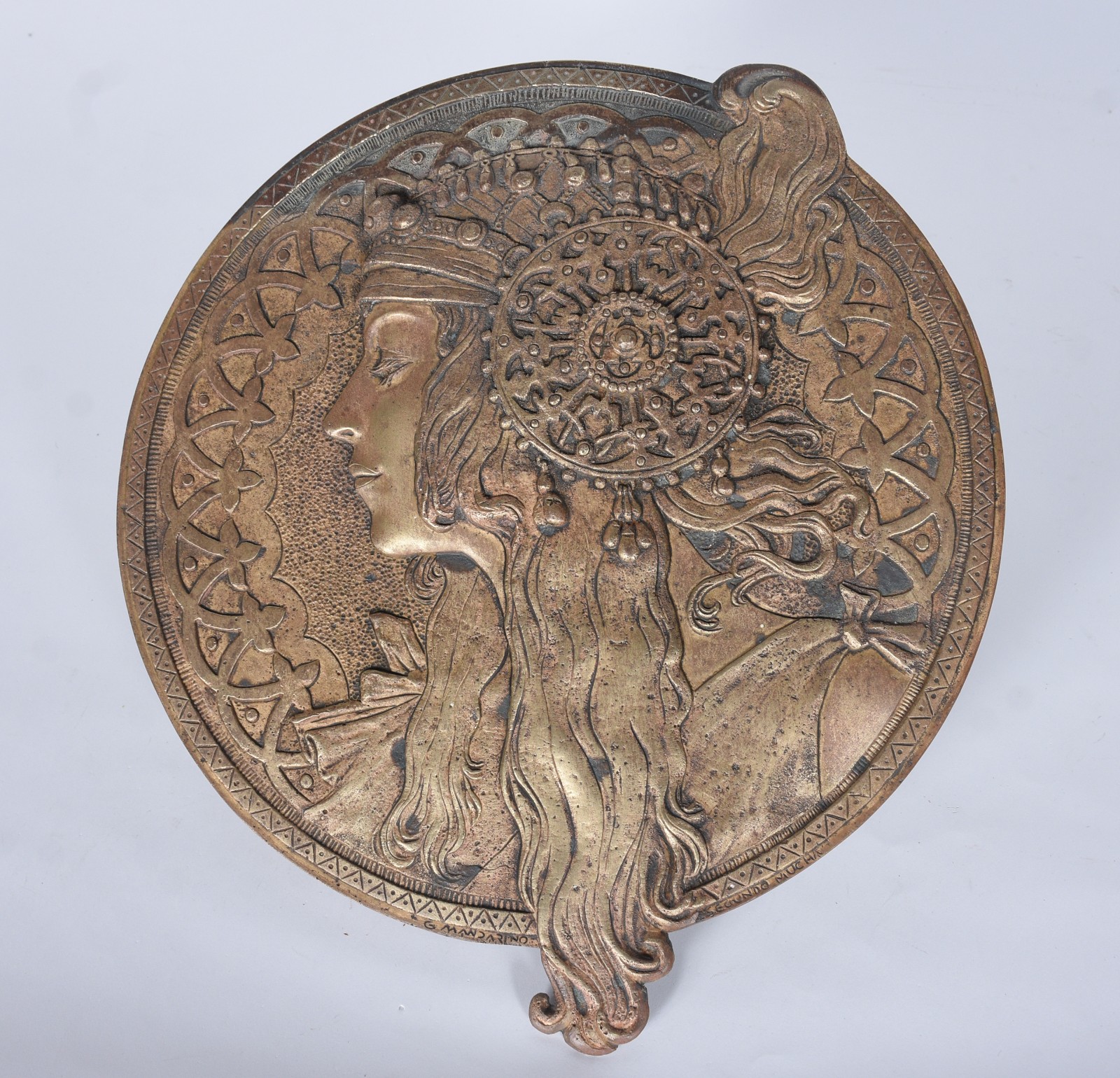 Placa de metal Art Nouveau. - foto 1 de 6