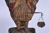 Arcanjo de madeira policromada. Alt. 25cm. - Arcanjo de madeira policromada. Alt. 25cm.