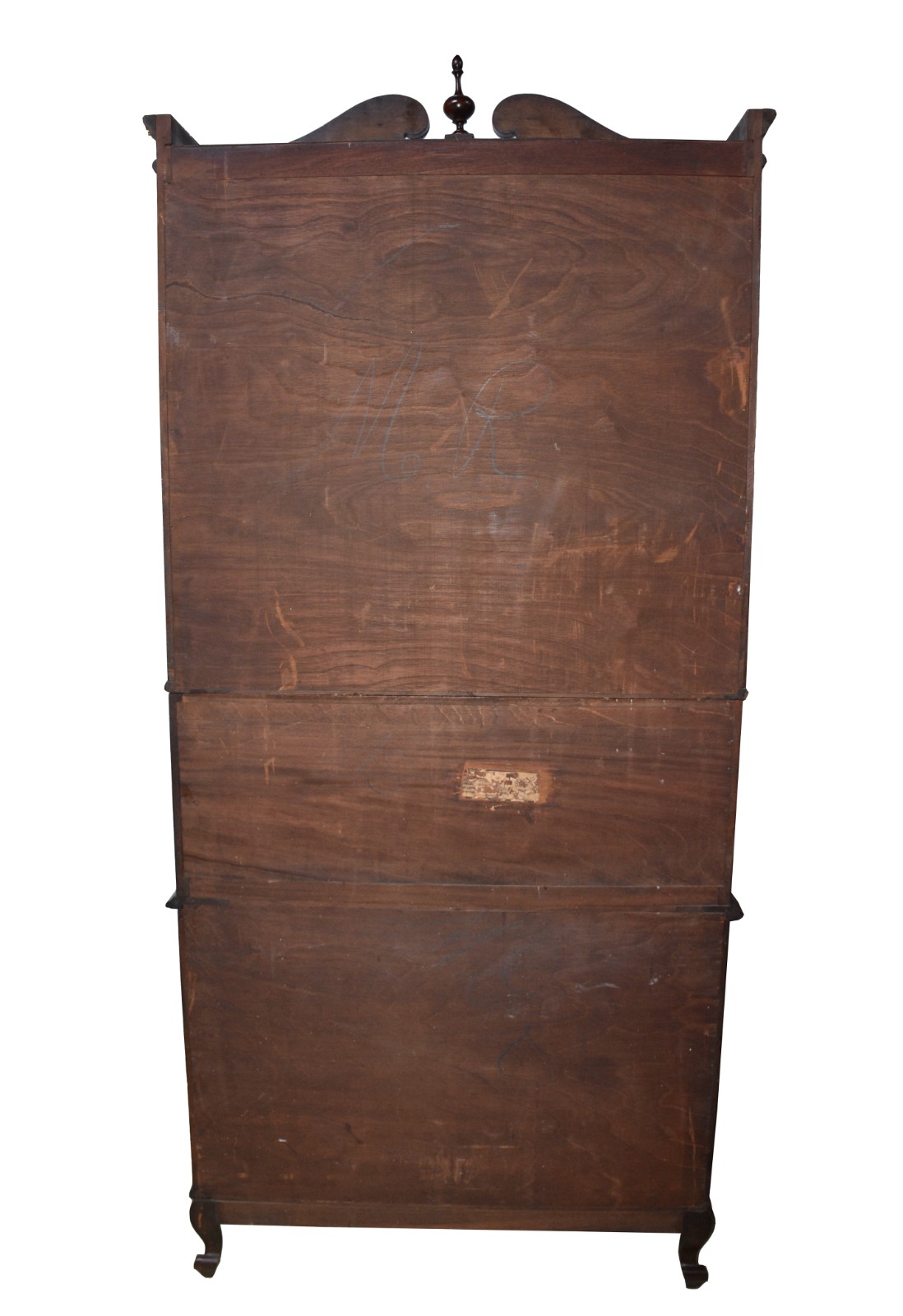 Cômoda "bookcase" de madeira nobre com 3 gavetas, tampo articulado... - foto 4 de 5