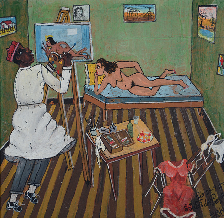 Heitor dos Prazeres (1898-1966), "O pintor e a modelo" - foto 2 de 3