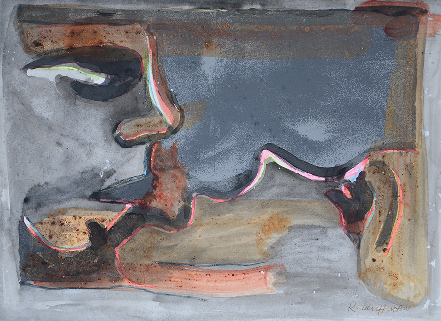 RUBENS GERCHMAN (1942 - 2008) - Rostos - técnica mista (guache e... - foto 2 de 3