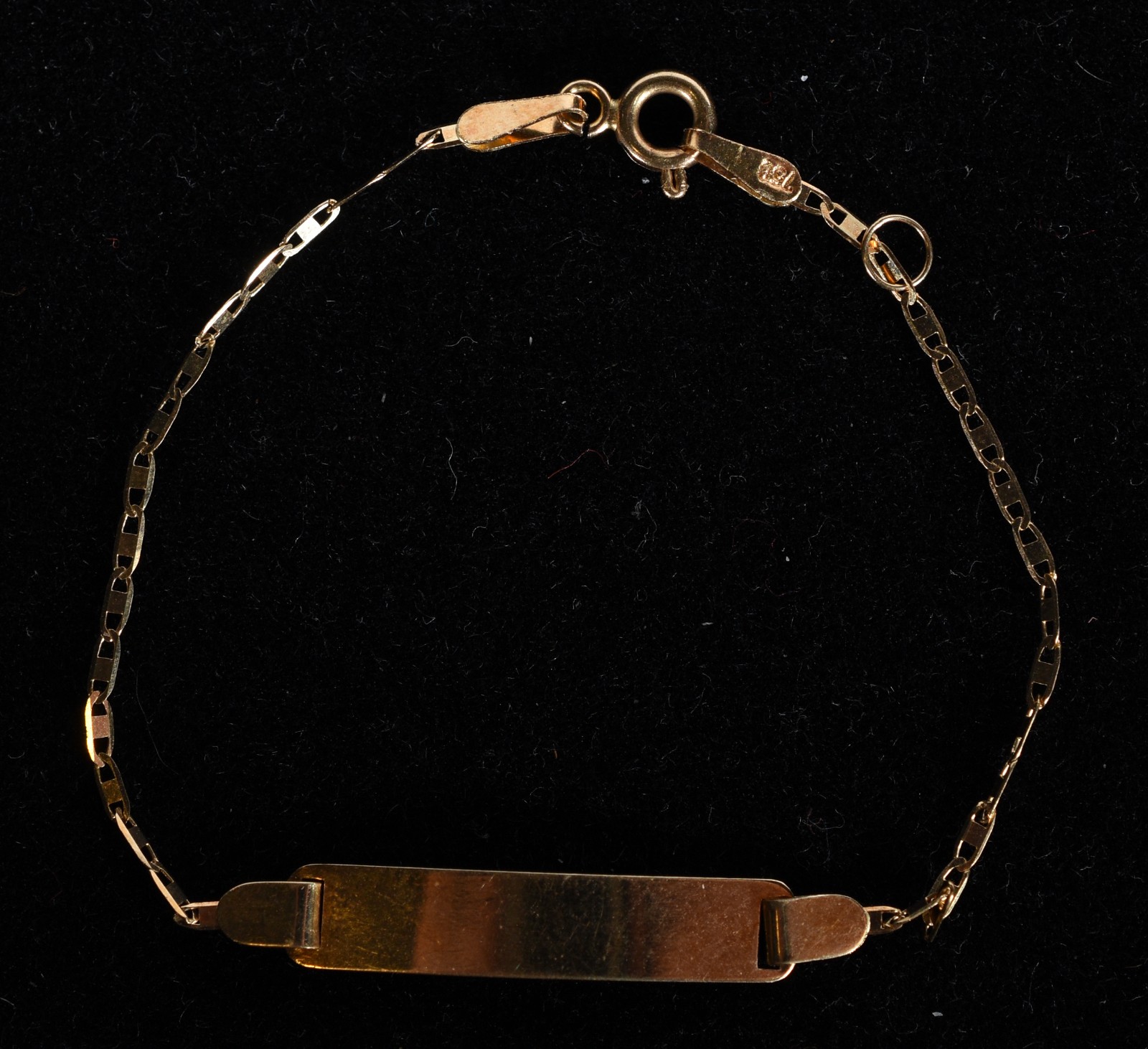 Pulseira de criança de ouro 18k para gravar o nome. (Por motivos de... - foto 1 de 5