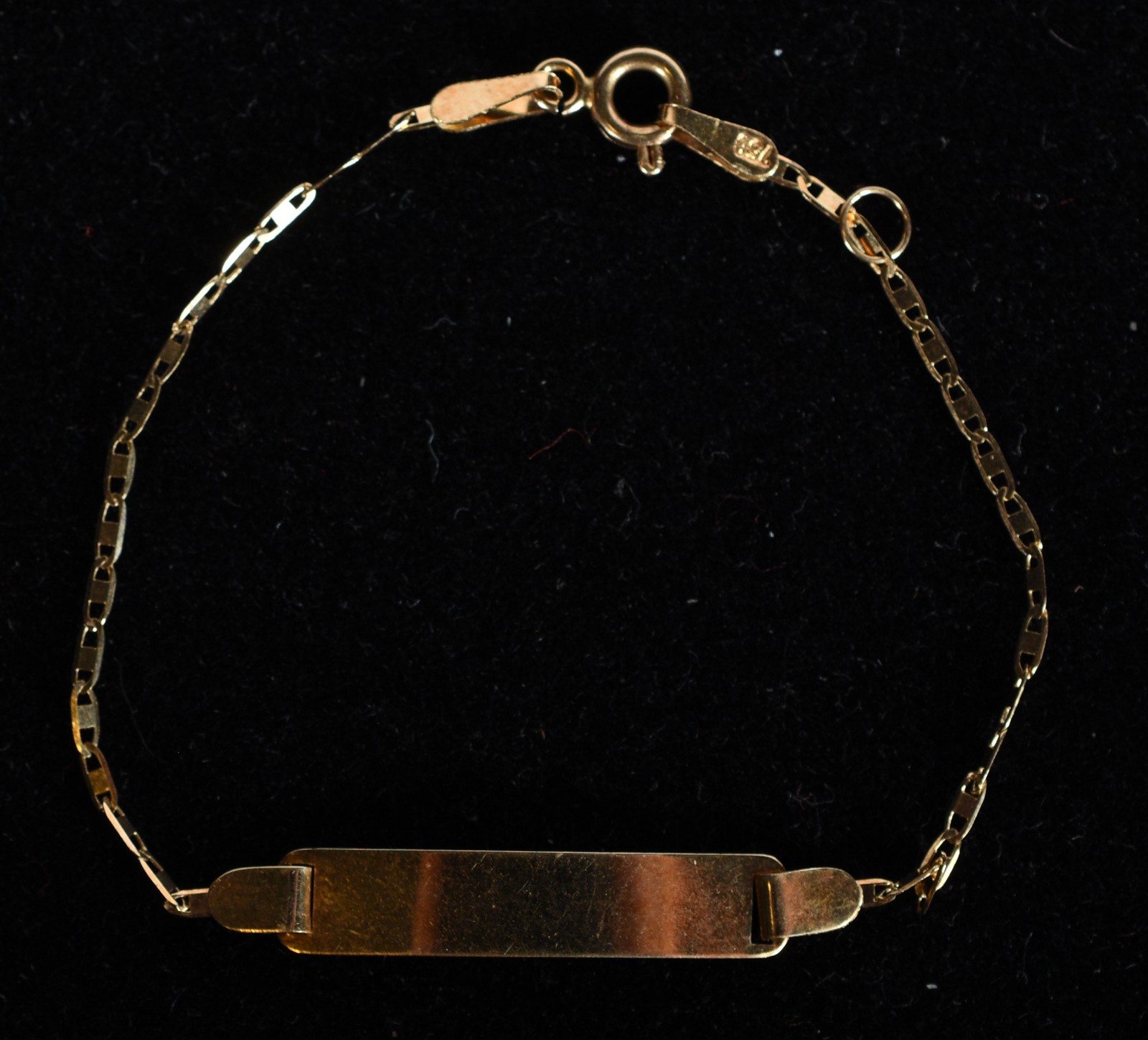 Pulseira de criança de ouro 18k para gravar o nome. (Por motivos de... - foto 5 de 5