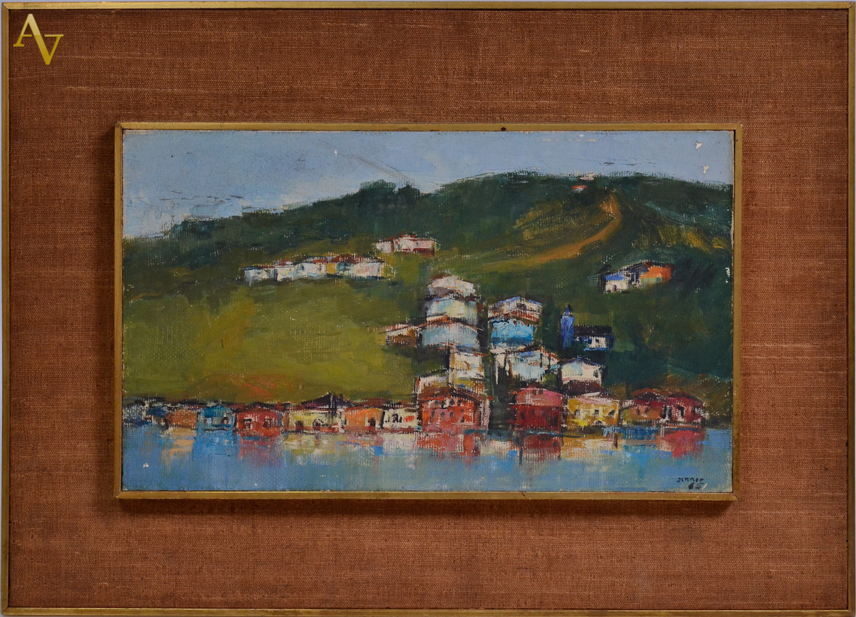 JENNER AUGUSTO - Alagados - datado 1965 - ost - 28 x 47cm.
