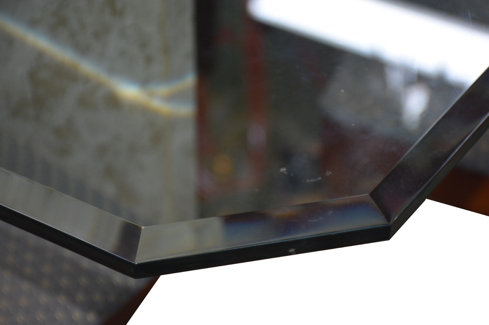 Mesa de jantar com 2 bases de mármore na forma triangular, tampo de... - foto 4 de 8