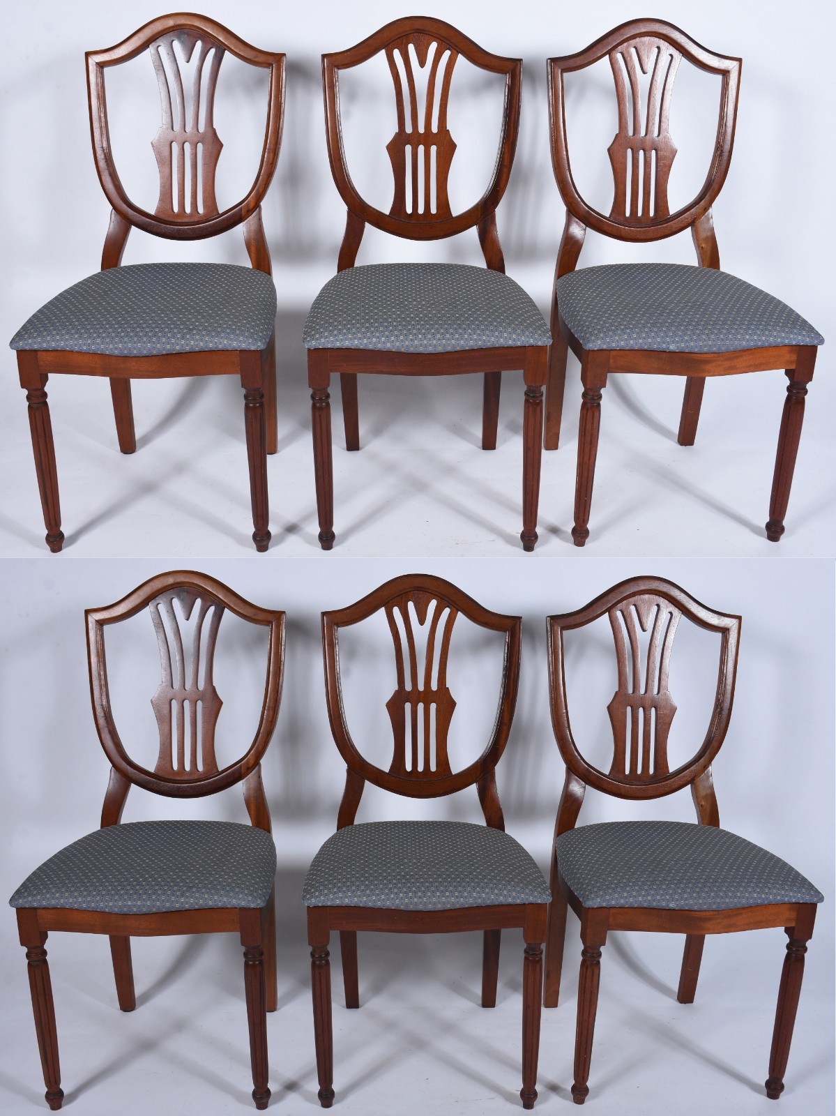 Mesa de jantar com 2 bases de mármore na forma triangular, tampo de... - foto 5 de 8