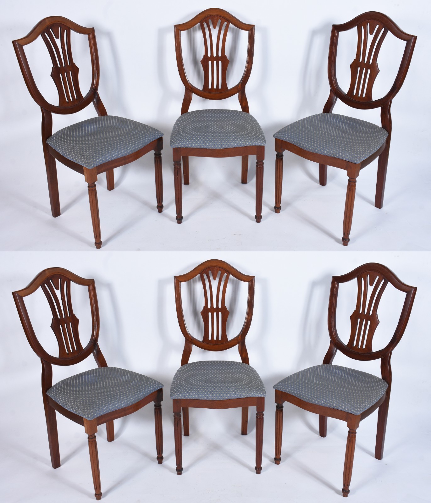 Mesa de jantar com 2 bases de mármore na forma triangular, tampo de... - foto 6 de 8