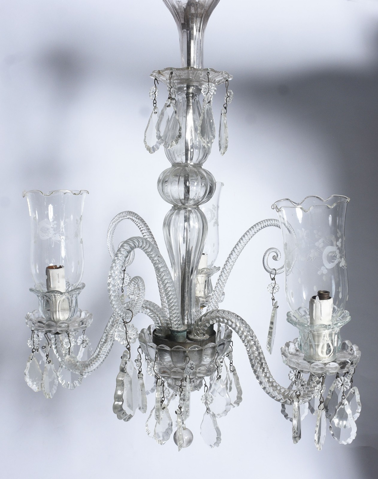 Lustre de cristal para 3 luzes. - foto 1 de 9