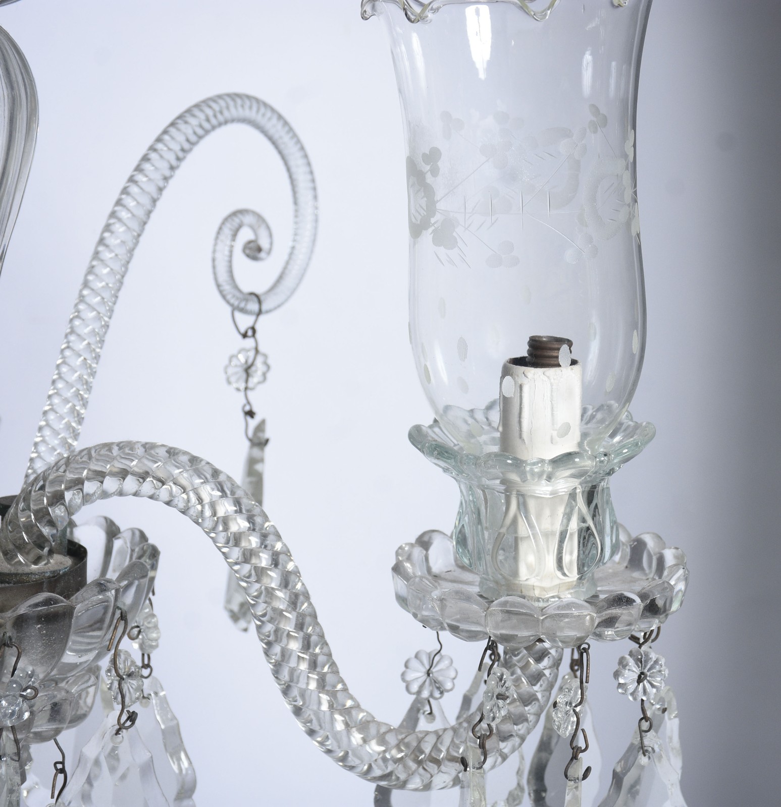 Lustre de cristal para 3 luzes. - foto 3 de 9