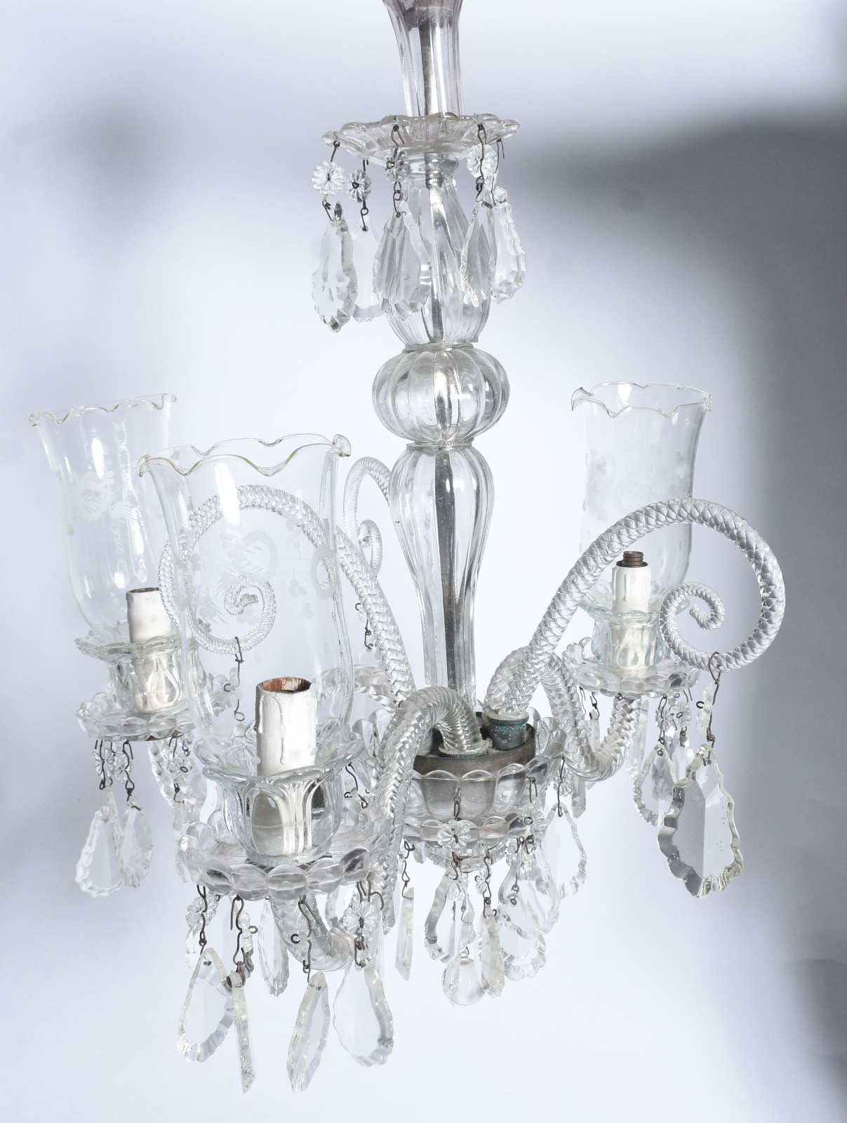Lustre de cristal para 3 luzes. - foto 8 de 9