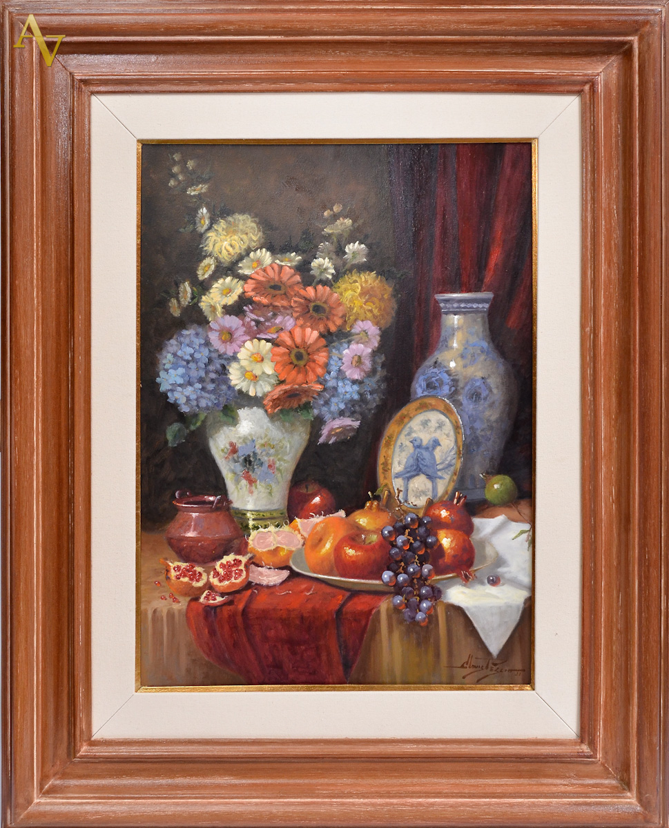 CLOVIS PESCIO - Flores e Frutas - ost - 60 x 80.