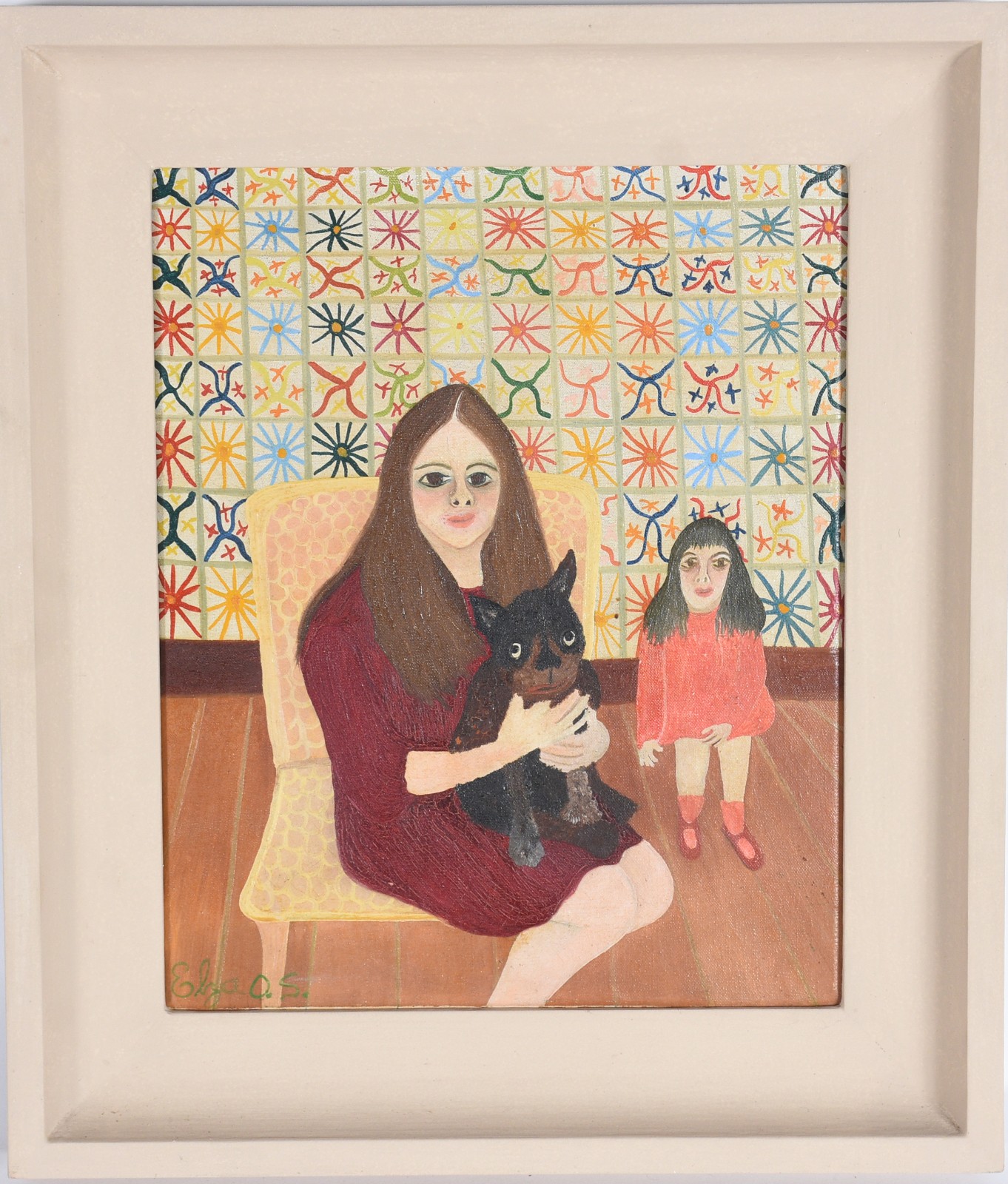 Elza O. S. (1928-2007), Moças com cãozinho - foto 2 de 4