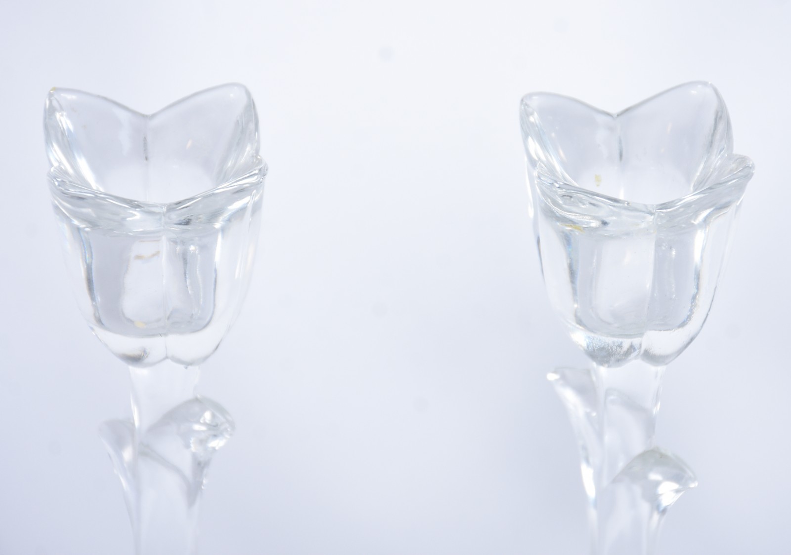 Dois pares de castiçais de cristal. - foto 7 de 9