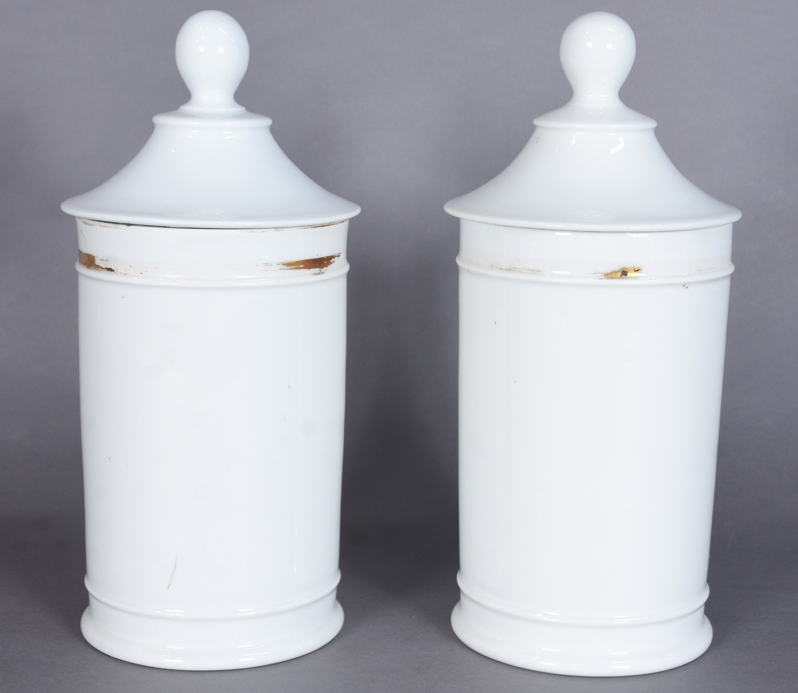Par de potes de farmácia de porcelana francesa, com inscrições... - foto 5 de 8