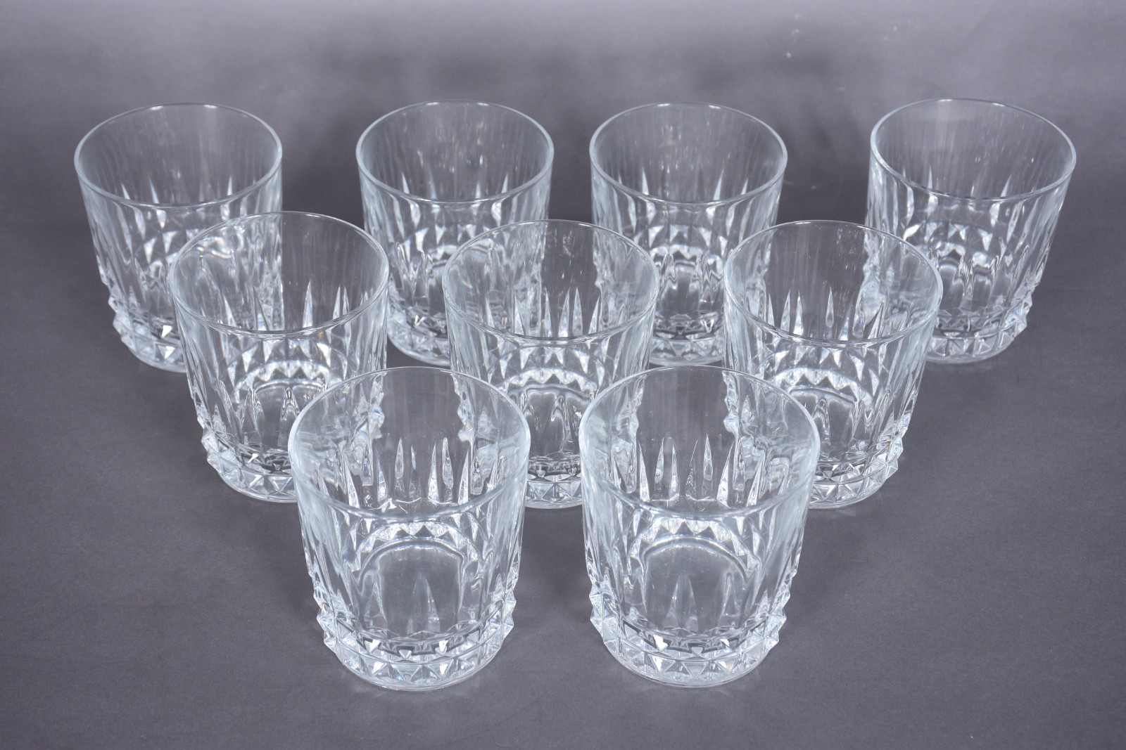 Nove copos para Whisky em demi cristal lapidado. - foto 1 de 6