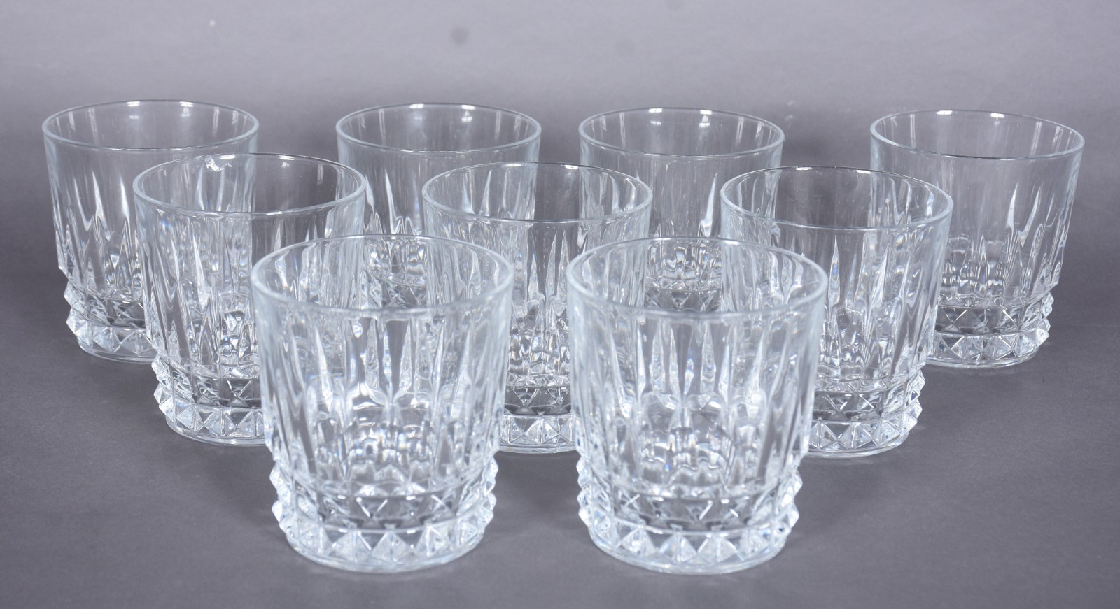 Nove copos para Whisky em demi cristal lapidado. - foto 2 de 6