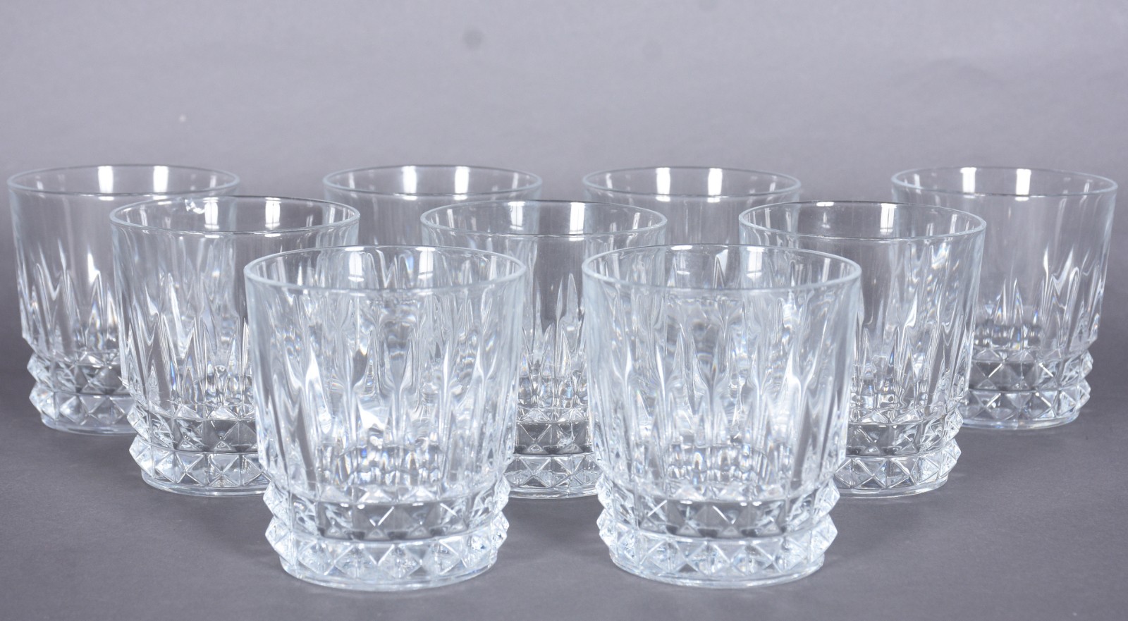 Nove copos para Whisky em demi cristal lapidado. - foto 6 de 6