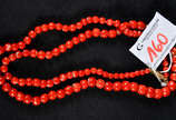 Colar coral italiano vermelho com 112 esferas.F... - Colar coral italiano vermelho com 112 esferas.Fecho em ouro 18 k.