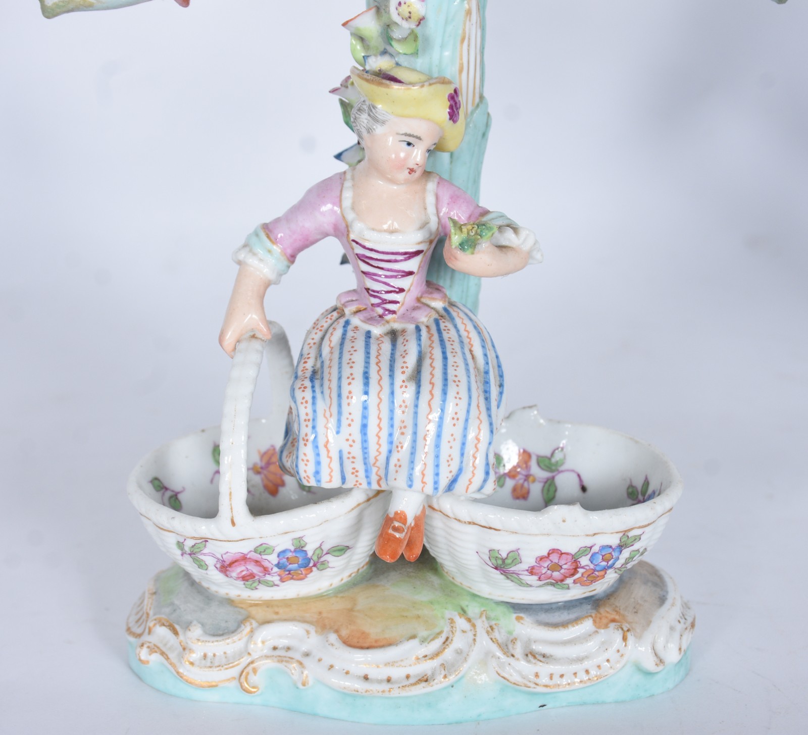 Par de candelabros para 3 velas cada, de porcelana alemã de Meissen... - foto 3 de 11