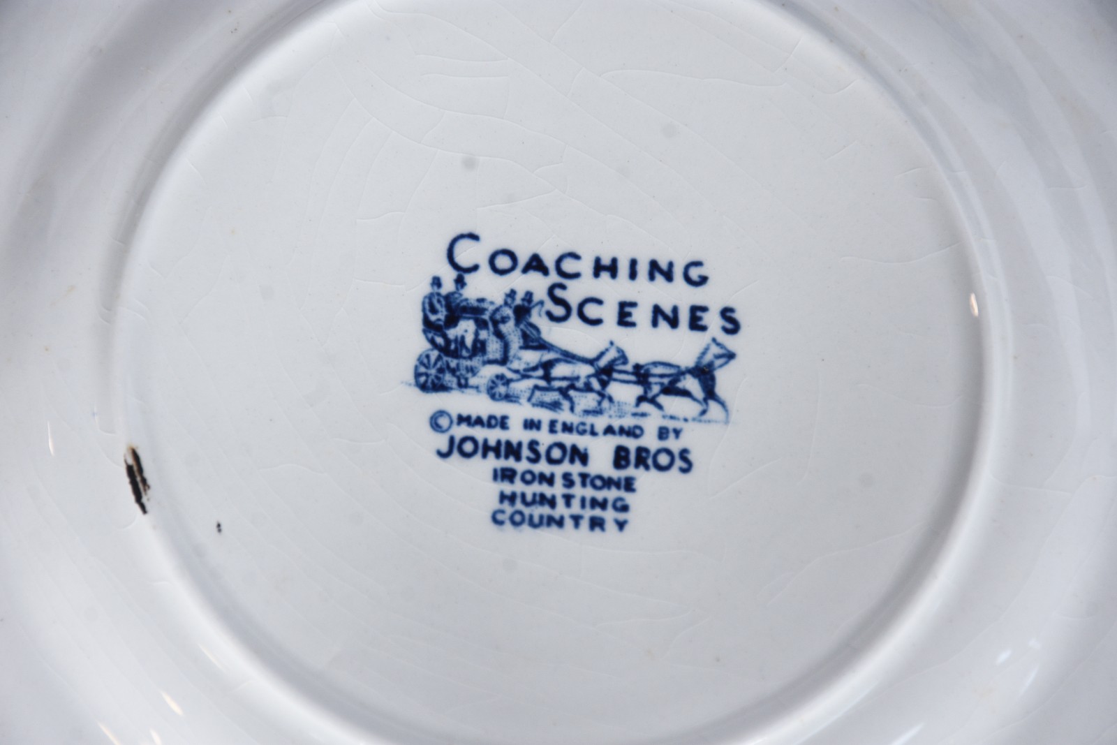 Serviço de chá e café de faiança inglesa, decoração "Coaching... - foto 10 de 11