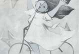 Milton Dacosta (1915-1988), Menina Na Bicicleta - Gravura 124/150. Pequenas manchas no papel.