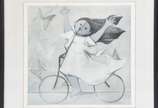 Milton Dacosta (1915-1988), Menina Na Bicicleta - Gravura 124/150. Pequenas manchas no papel.