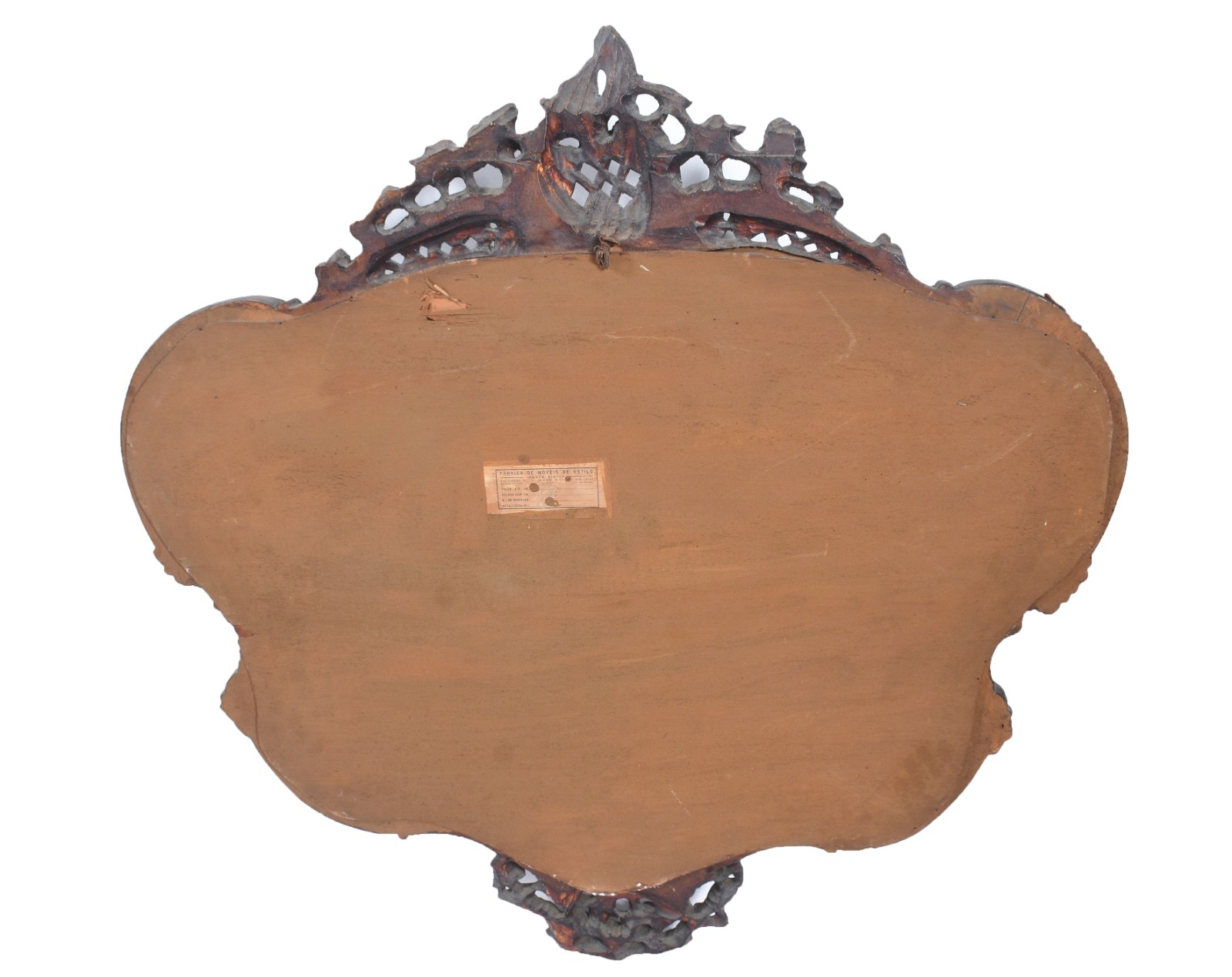 Espelho decorativo de cristal bisotado, moldura de madeira entalhada... - foto 6 de 9