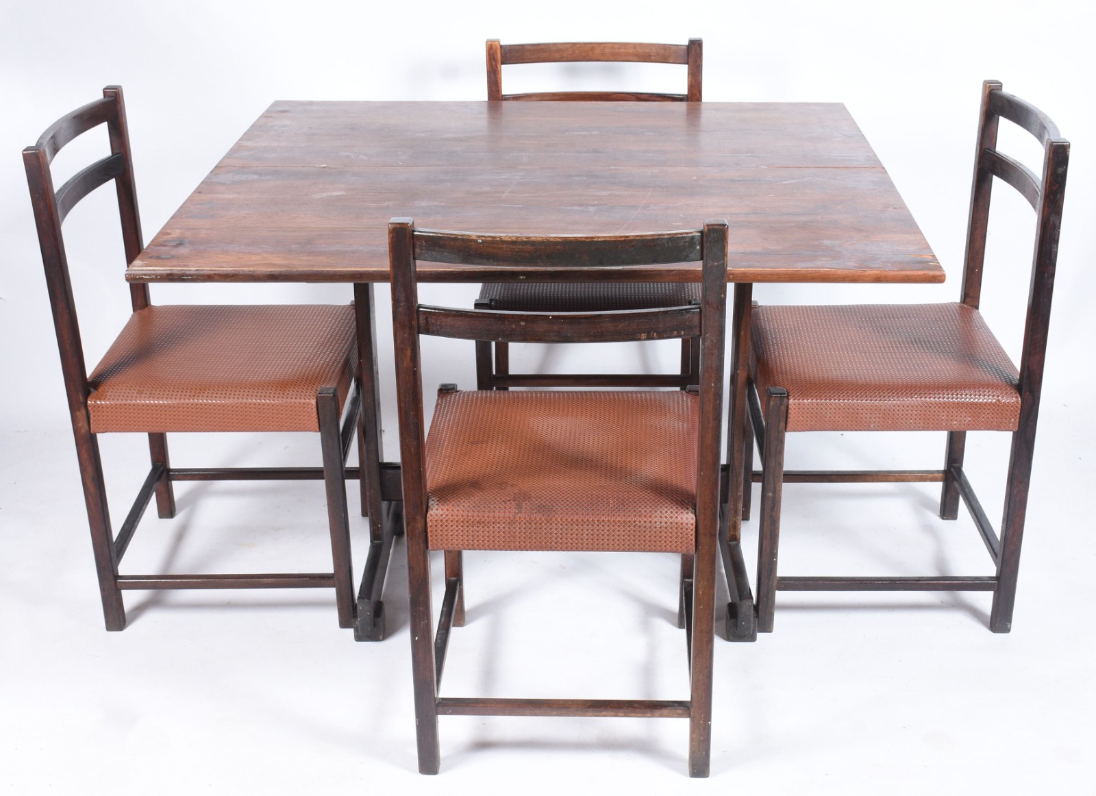 Mesa de jantar de madeira nobre, tampo dobrável, apoio em pernas... - foto 2 de 11