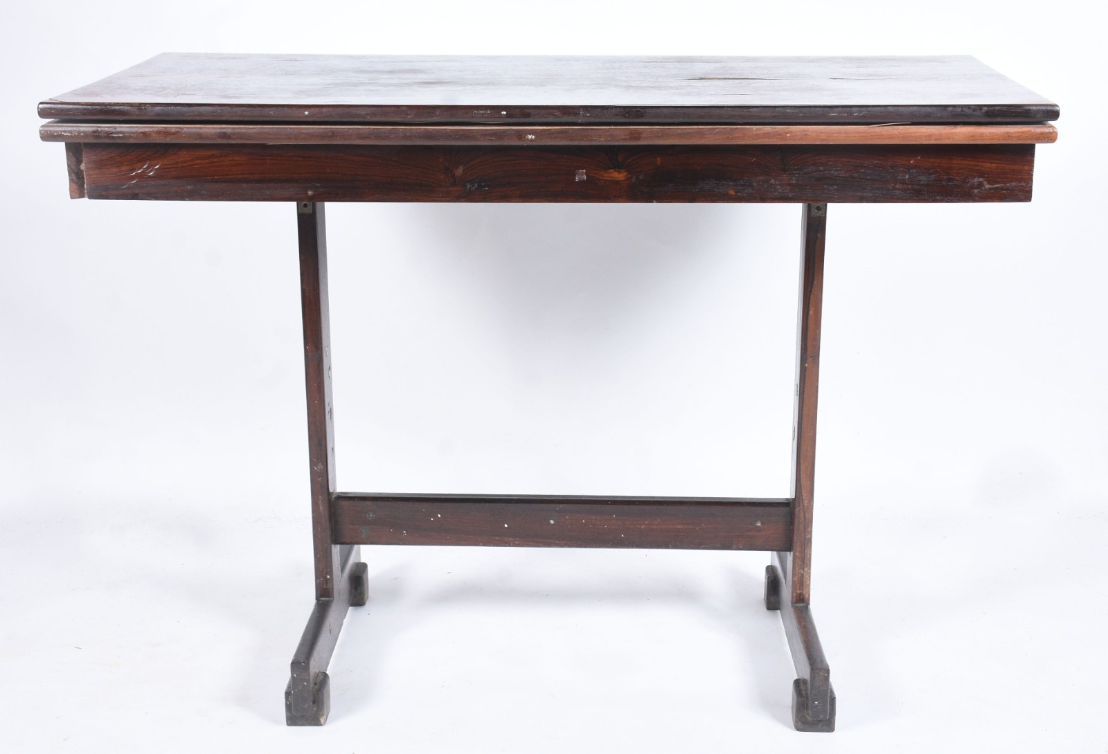 Mesa de jantar de madeira nobre, tampo dobrável, apoio em pernas... - foto 4 de 11