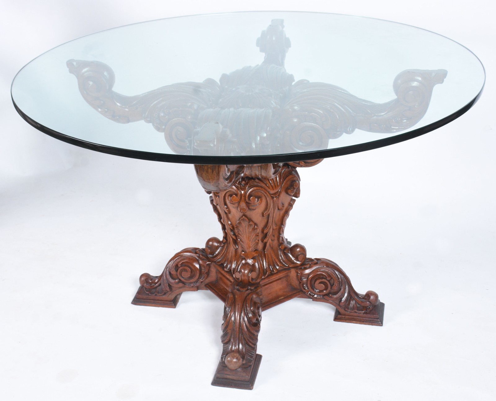 Mesa de jantar com base feitio balaústre em madeira nobre entalhada... - foto 2 de 11
