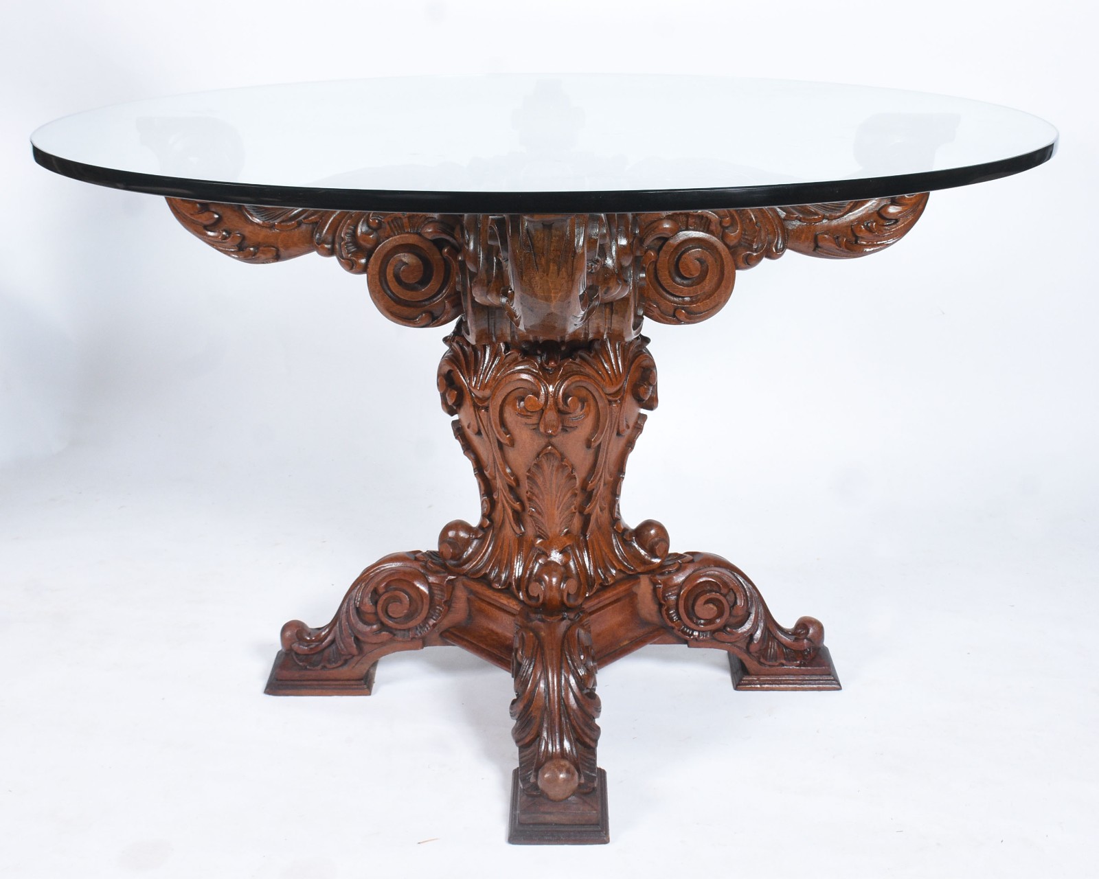 Mesa de jantar com base feitio balaústre em madeira nobre entalhada... - foto 4 de 11