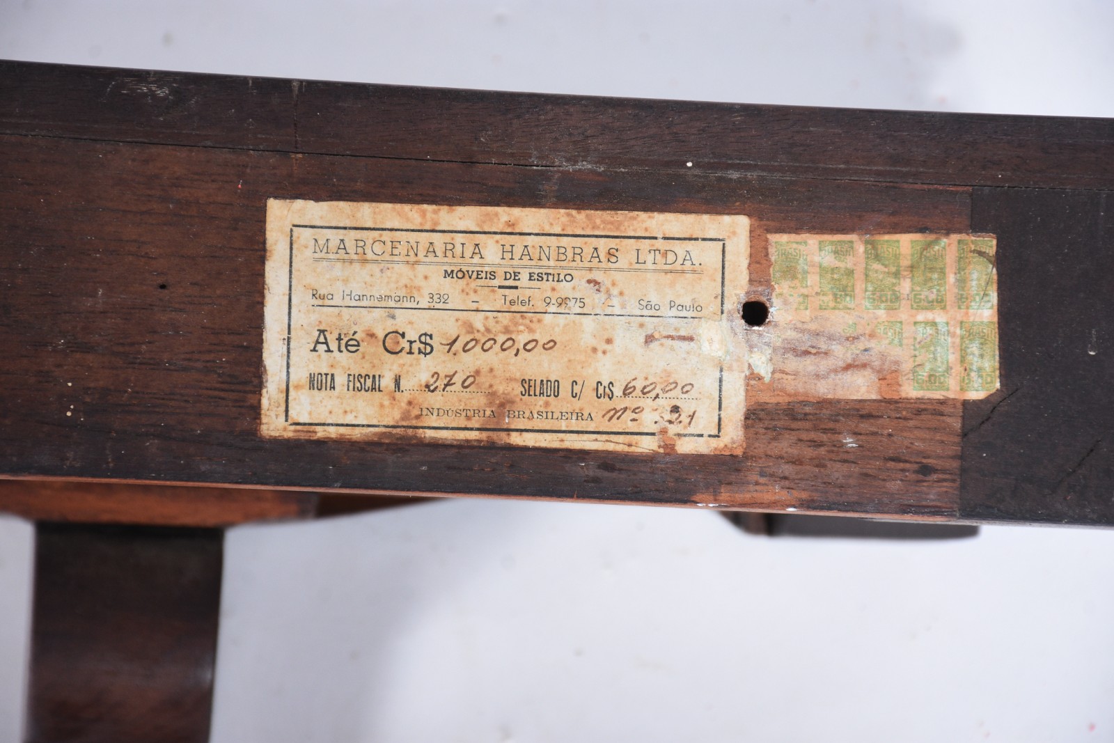 Console de parede de madeira nobre, acompanha espelho de cristal... - foto 10 de 10