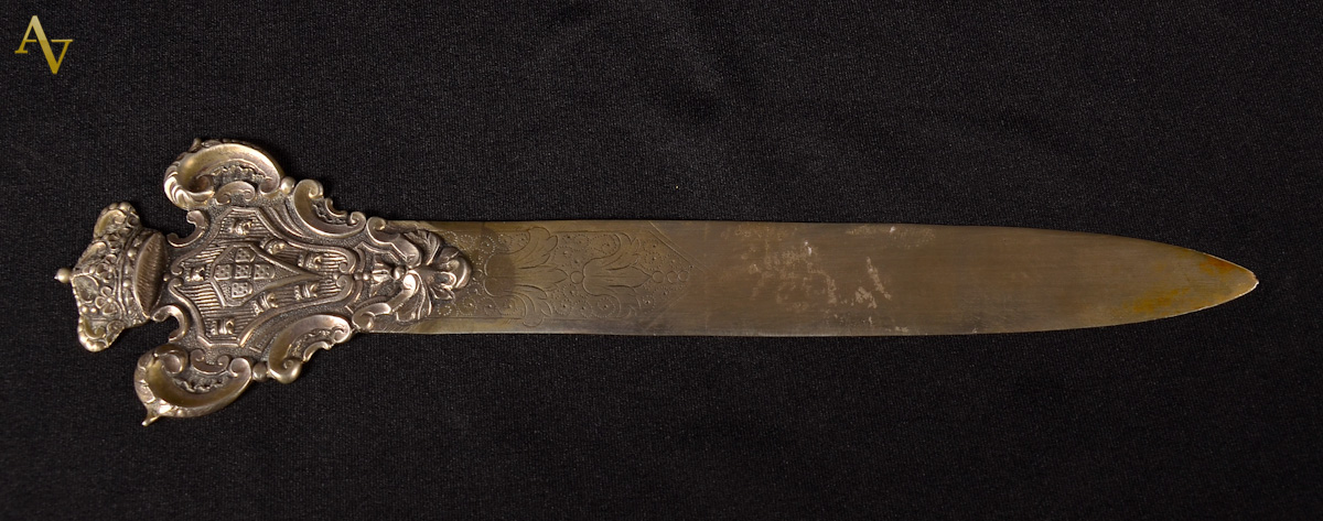 Espatula de prata. Comp. 23 cm.