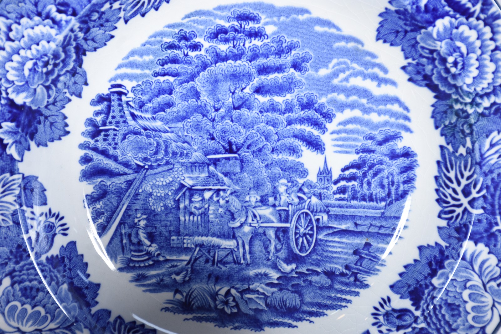 Serviço de faiança inglesa azul e branca Wood&Sons, composto de: 6... - foto 4 de 9