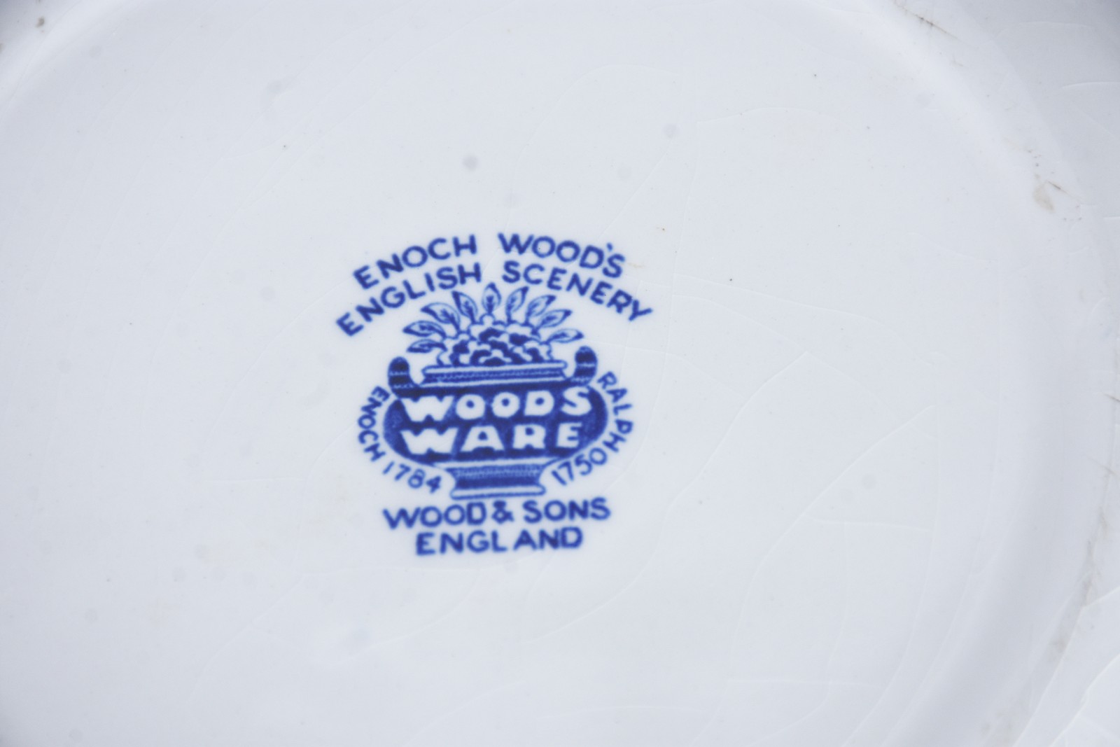 Serviço de faiança inglesa azul e branca Wood&Sons, composto de: 6... - foto 8 de 9