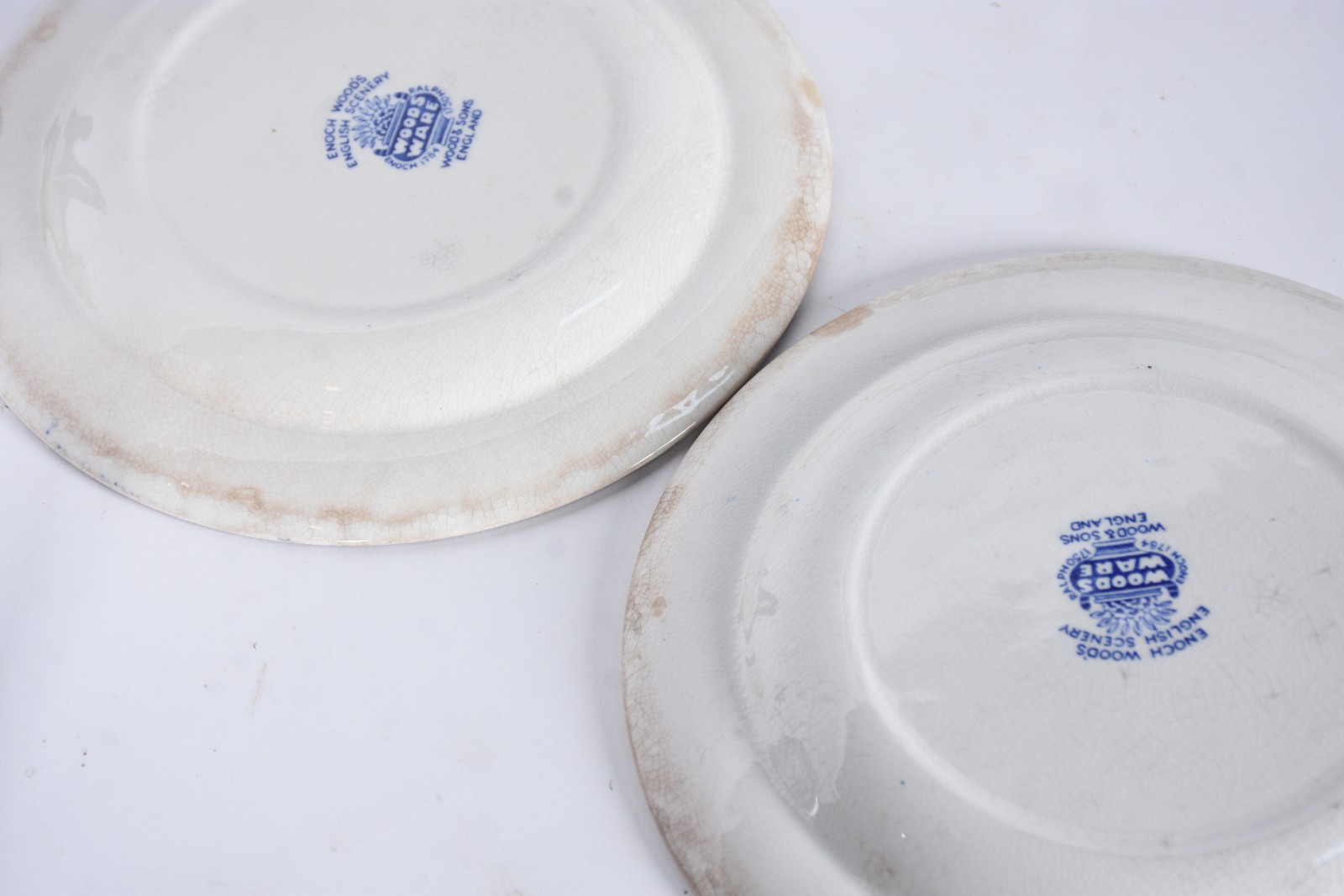 Serviço de faiança inglesa azul e branca Wood&Sons, composto de: 6... - foto 9 de 9