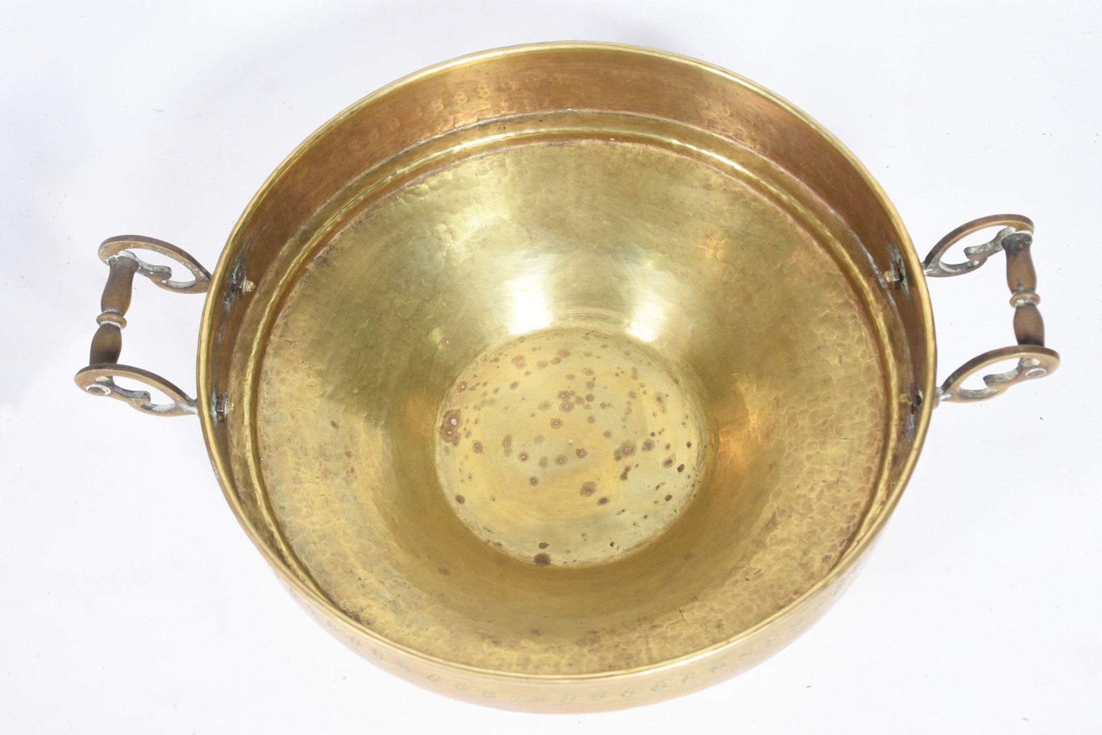 Grande incensário de metal dourado oriental. (base com oxidações). - foto 7 de 9