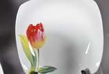 Serviço de jantar de porcelana "Dayhome", prato... - Serviço de jantar de porcelana "Dayhome", pratos feitio quadrado em design moderno decorados com flores em policromia, composto de: 12 pratos ra...