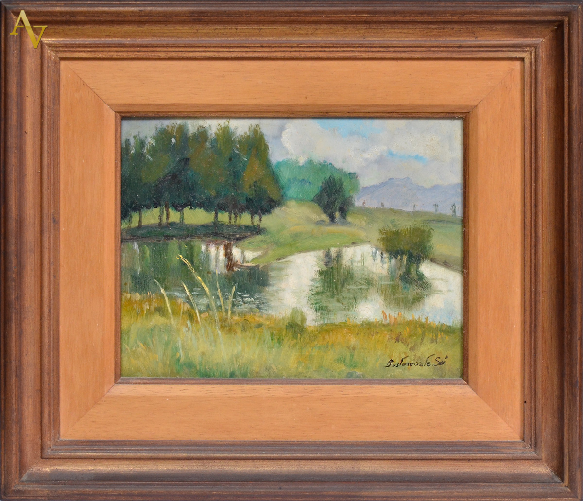 BUSTAMANTE SÁ - Paisagem - ose - 27 x 35 cm.