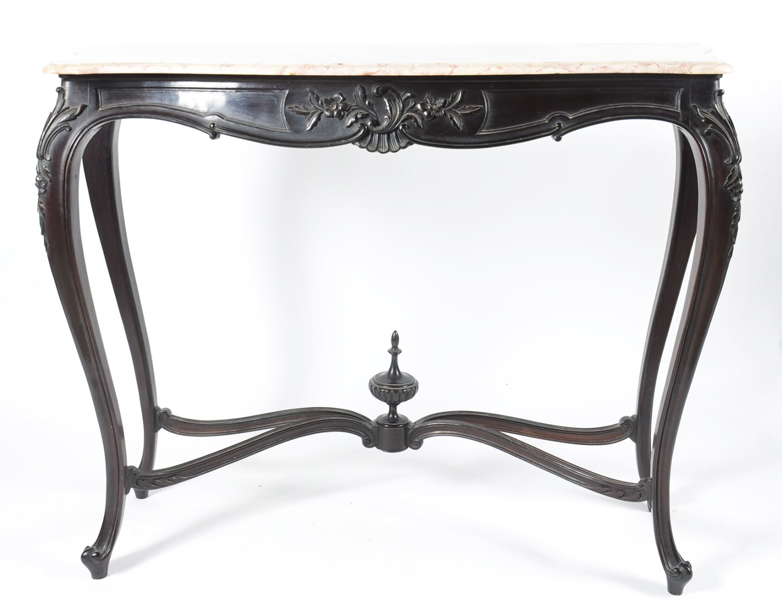 Console de madeira nobre, saia recortada e decorada com entalhe... - foto 2 de 7