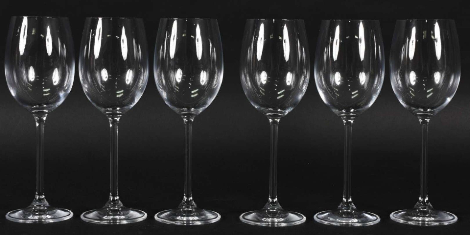 Seis taças de cristal da bohemia para vinho tinto 350 ml. - foto 2 de 2
