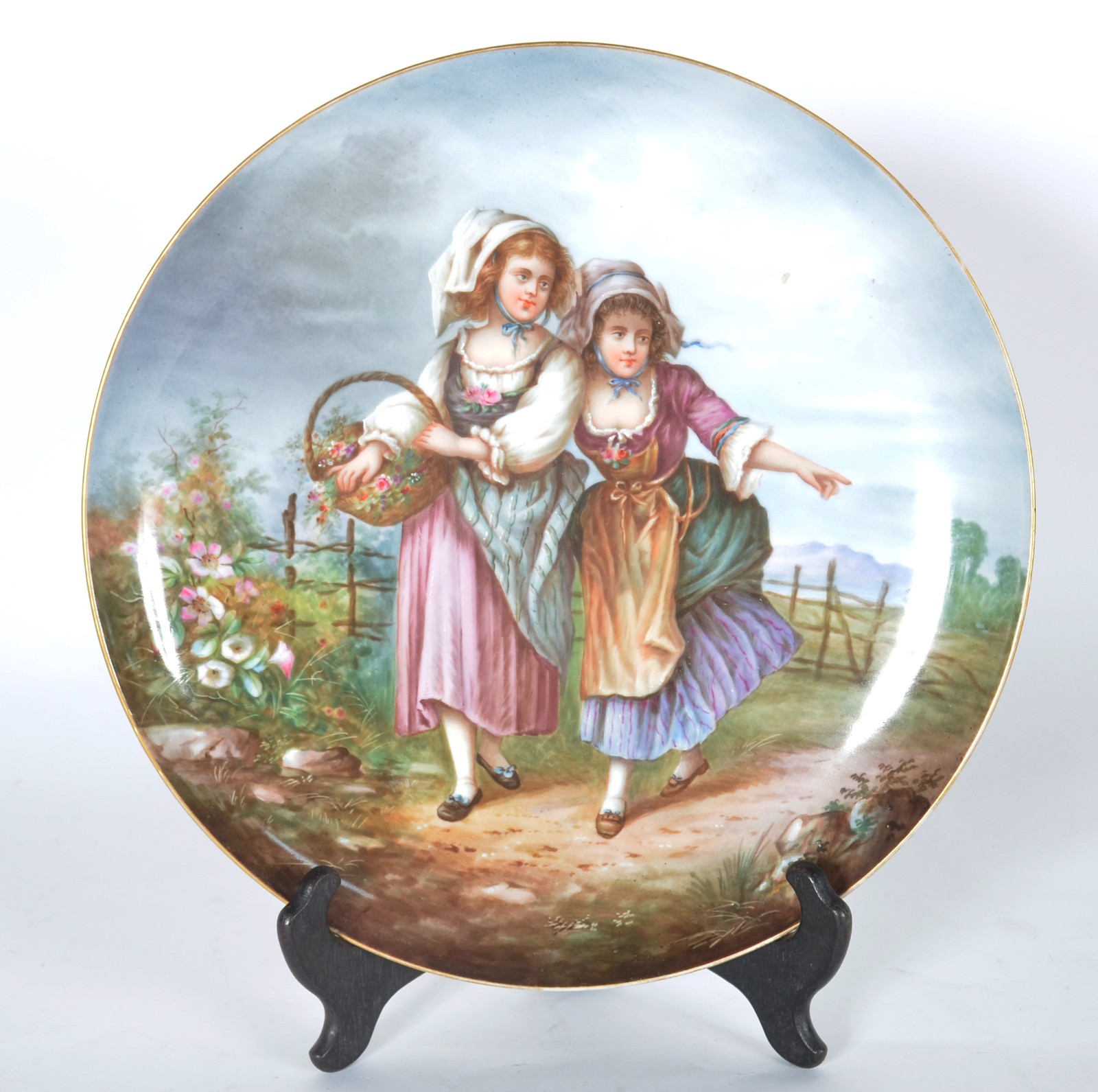 Medalhão de porcelana francesa CFH (Charles Field HAVILAND), Limoges... - foto 1 de 4