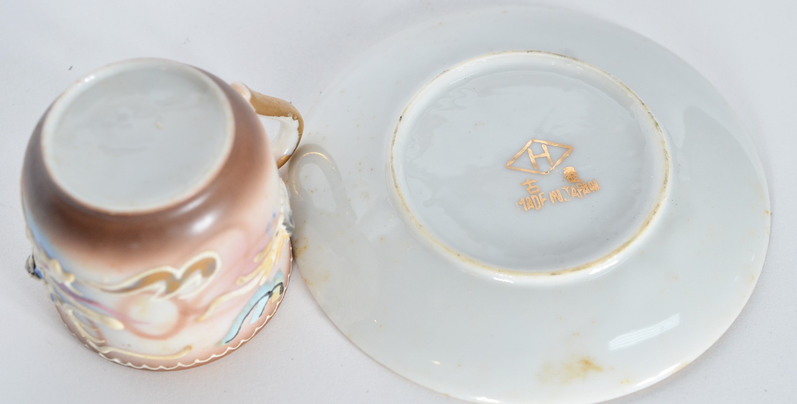 Serviço de café de porcelana oriental, decorada com dragões em... - foto 4 de 11