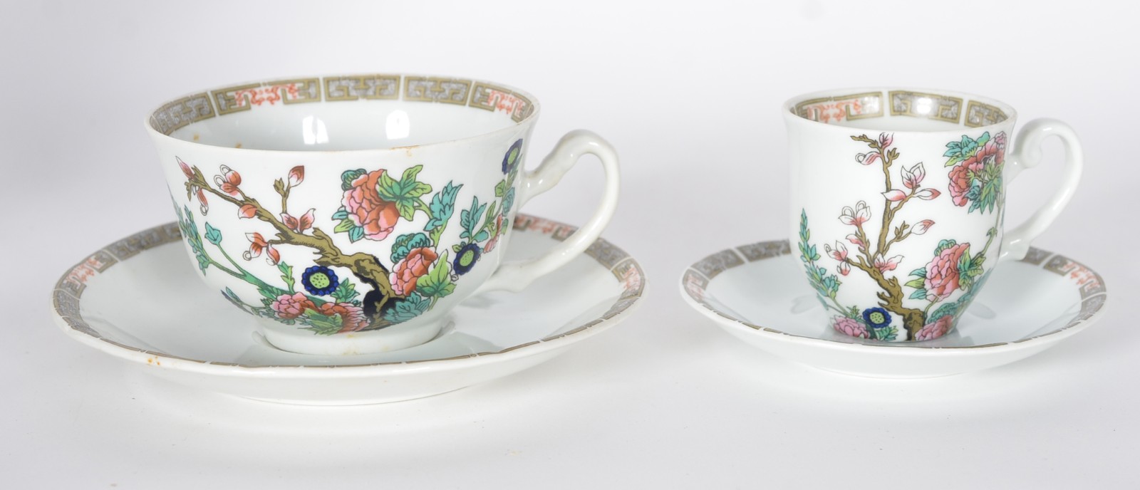 Serviço de porcelana nacional Emano, decoração oriental em tons de... - foto 4 de 7