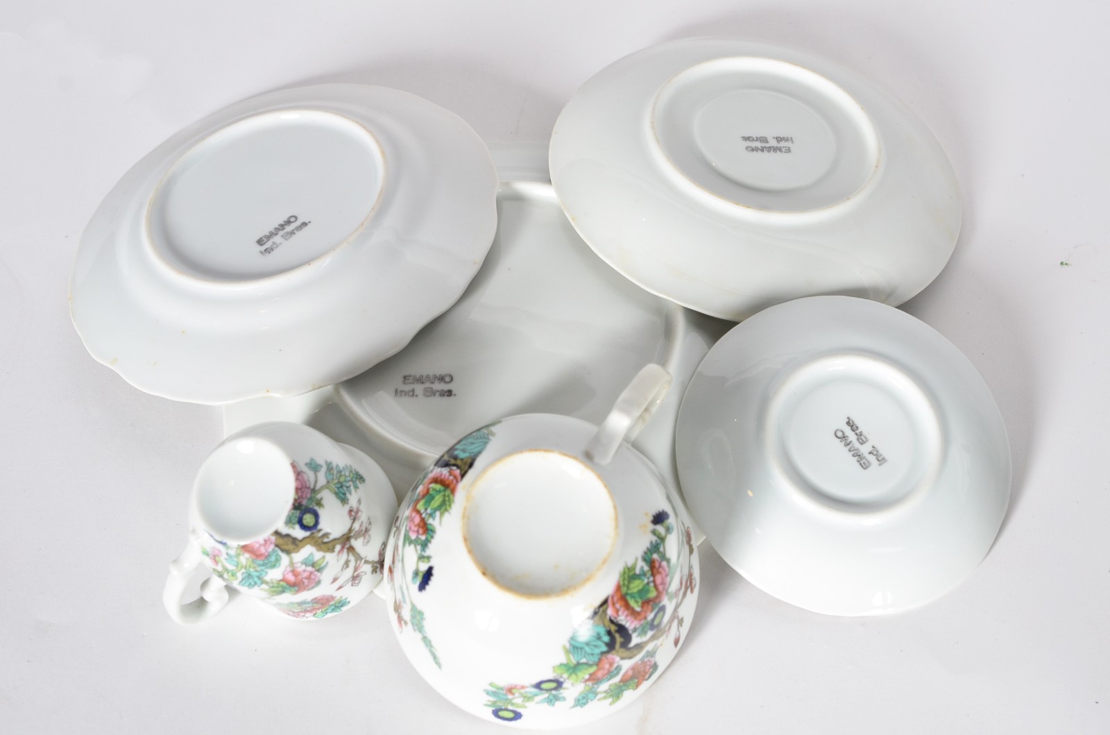 Serviço de porcelana nacional Emano, decoração oriental em tons de... - foto 5 de 7