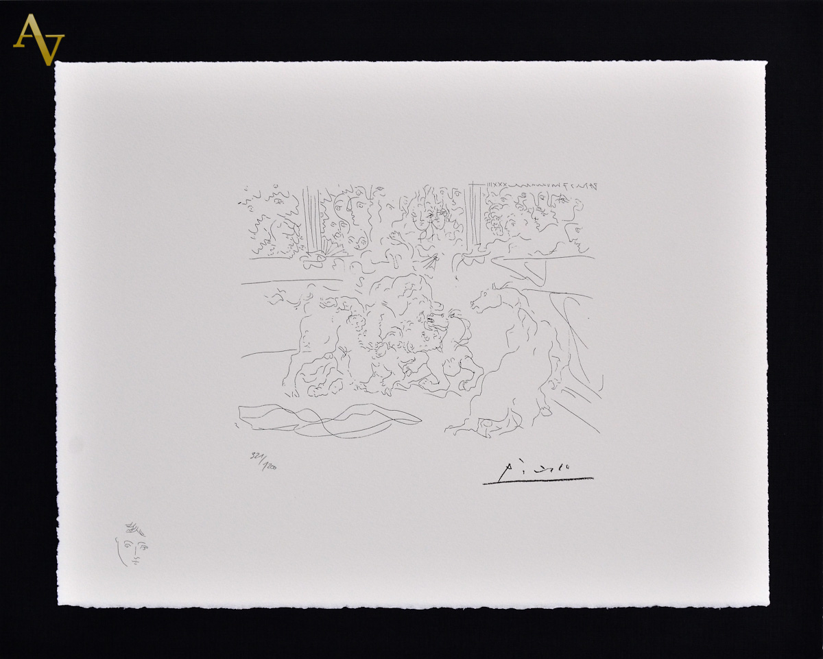 PICASSO - Serie Vollard Suite litografia Plance XV - com selo da...