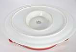 Serviço de jantar de porcelana Rosenthal borda ... - Serviço de jantar de porcelana Rosenthal borda bordeaux e guirlandas douradas composto de: 22 pratos rasos, 11 pratos de sobremesa e molheira.